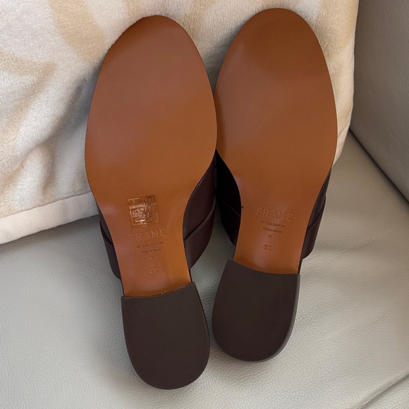 Frame Denim Brown Leather Loafers - Picture 2 of 8